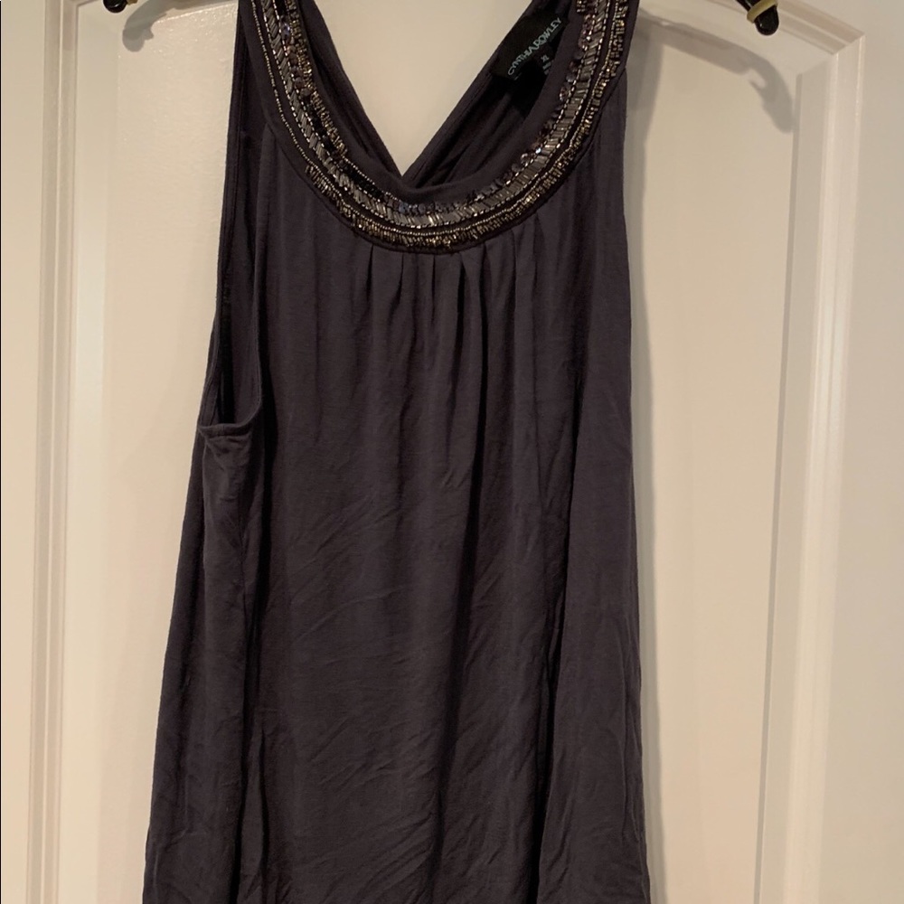 Cynthia Fowler beaded tank xl a few beads missing - Picture 2 of 3